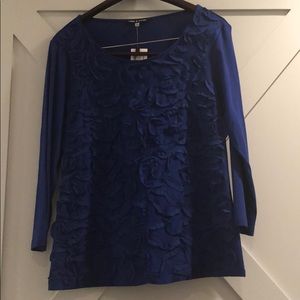Pretty Royal Blue Ruched Top
